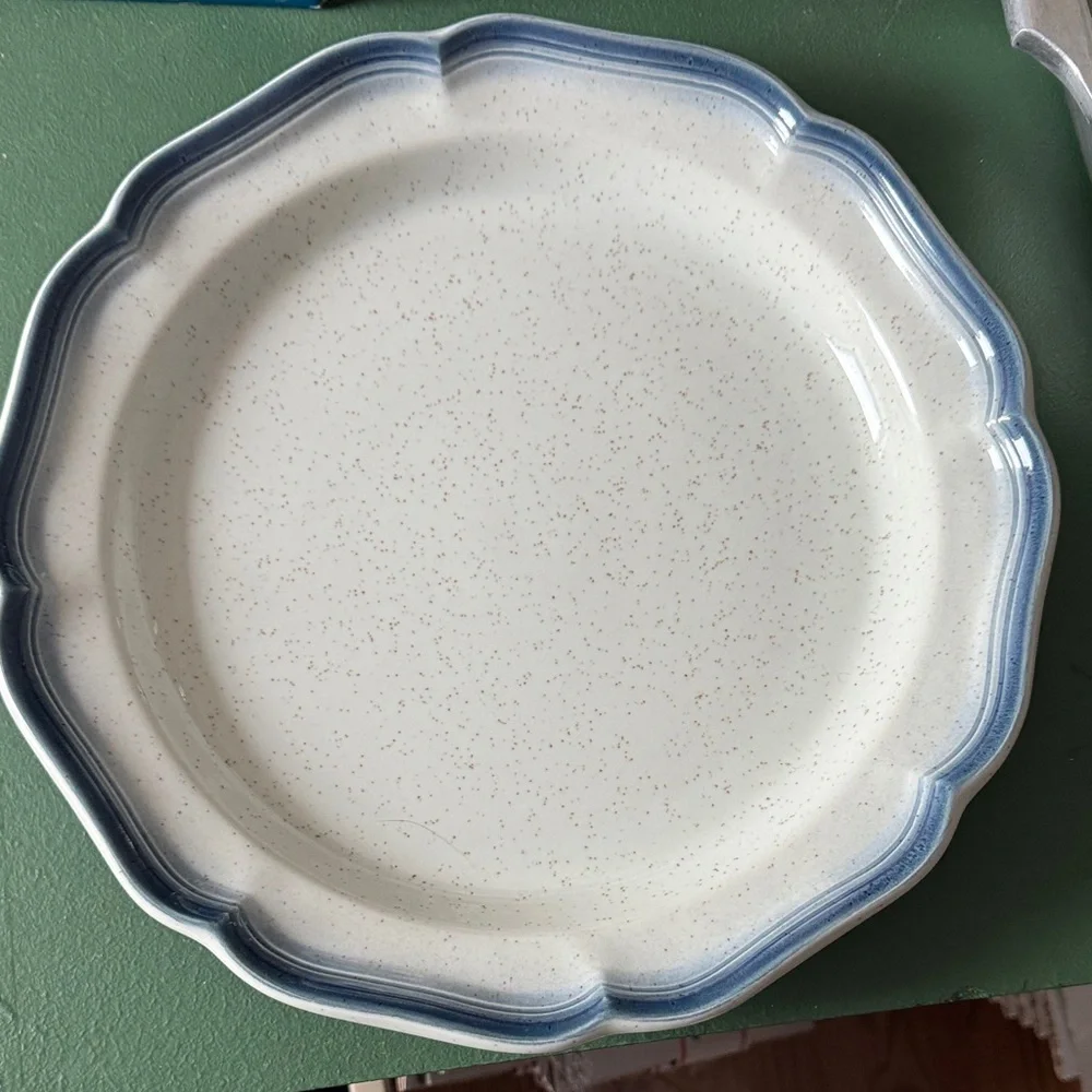 Mikasa Country Club blue rim round platter 12